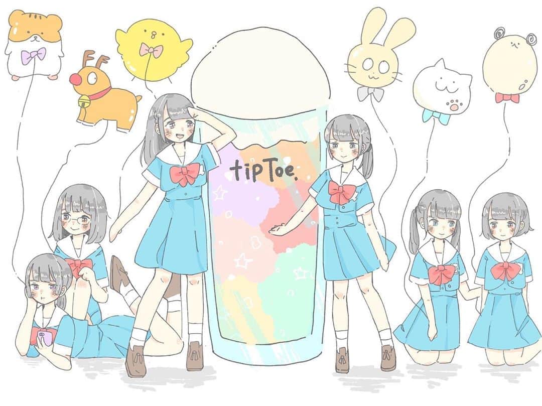 根本凪のインスタグラム：「tipToe.ちゃん  #illustration  #アイドル #ねもかき」