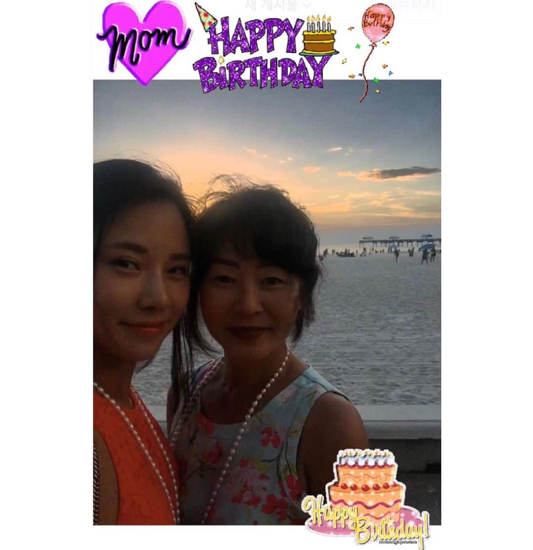 のインスタグラム：「엄마 생신 축하드려요! 사랑해융 마미 see you soon~~~💕」