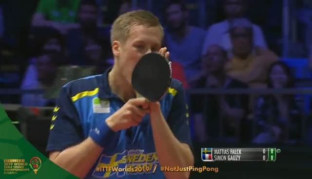 のインスタグラム：「Relive the epic battle for a World Championships medal between Simon Gauzy 🇫🇷 & Mattias Falck 🇸🇪 👉 Facebook.com/ITTFWorld‼️ ⠀⠀⠀⠀⠀⠀⠀⠀⠀ #ITTFWorlds2019 #NotJustPingPong」