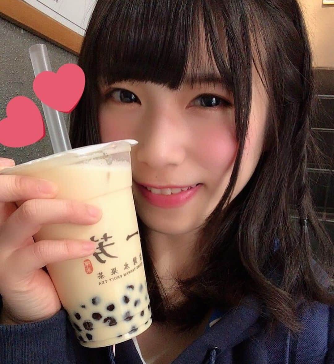 村上りいなさんのインスタグラム写真 - (村上りいなInstagram)「#タピオカ #一芳 #渋谷 #珍珠奶茶 #yummy #タピオカ巡り #love #流行り #緑茶タピオカミルクティー #台湾 #tapioca #好き」5月13日 16時31分 - riina_murakami