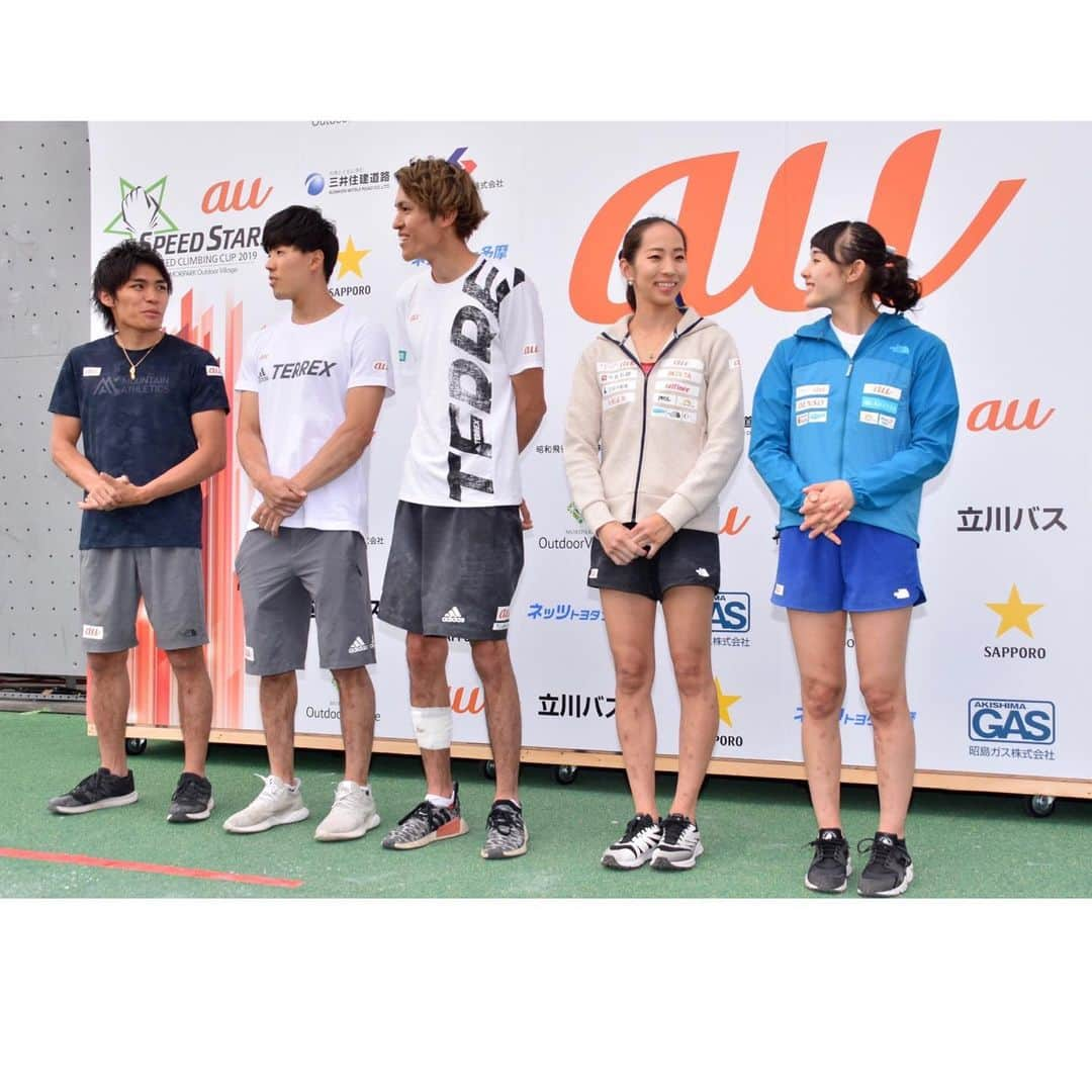 野口啓代さんのインスタグラム写真 - (野口啓代Instagram)「Yesterday I participated in au Speed Stars 2019. 😎🏝☀️ Although I was not able to update my personal best, I was able to advance to the final and remained in the best 8.🎉✨* * It was a lot of fun to be able to fight in the tournament format.🤜🏻💥🤛🏻* * I was 7th at the Final but I had a very good experience.😄🤗😘* * I was able to climb in the 9 sec. without mistakes in the qualifying and finals,, and I want to practice more and aim for a personal best update.📈📈* * It was very nice to be able to participate in the speed tournament with top players overseas with the support of @au_official . Thank you.💛🧡* * * au speed stars2019に出場しました🙋🏻‍♀️🌈自己ベストは更新出来なかったものの、目標のベスト8に残り、決勝進出🎉✨* * 決勝では7位でしたが、久しぶりに決勝のトーナメント方式を経験出来て楽しかった〜‼️今年も世界各国からスピードのトップ選手が来てくれて大盛り上がり👏🏻✨トップ選手を見れば見るほど、私ももっと早くなりたーい🐎💨* * 素晴らしい大会にしてくれた @au_official ありがとうございます💛🧡* * #auspeedstars2019  @au_official #大和証券 @thenorthfacejp @orientalbaio #三井不動産 @cowsoapcp #zeta  @air_sleeptechnology @c3fit_jp @lasportivajp @petzl_official  @newhale_japan」5月13日 17時03分 - noguchi_akiyo