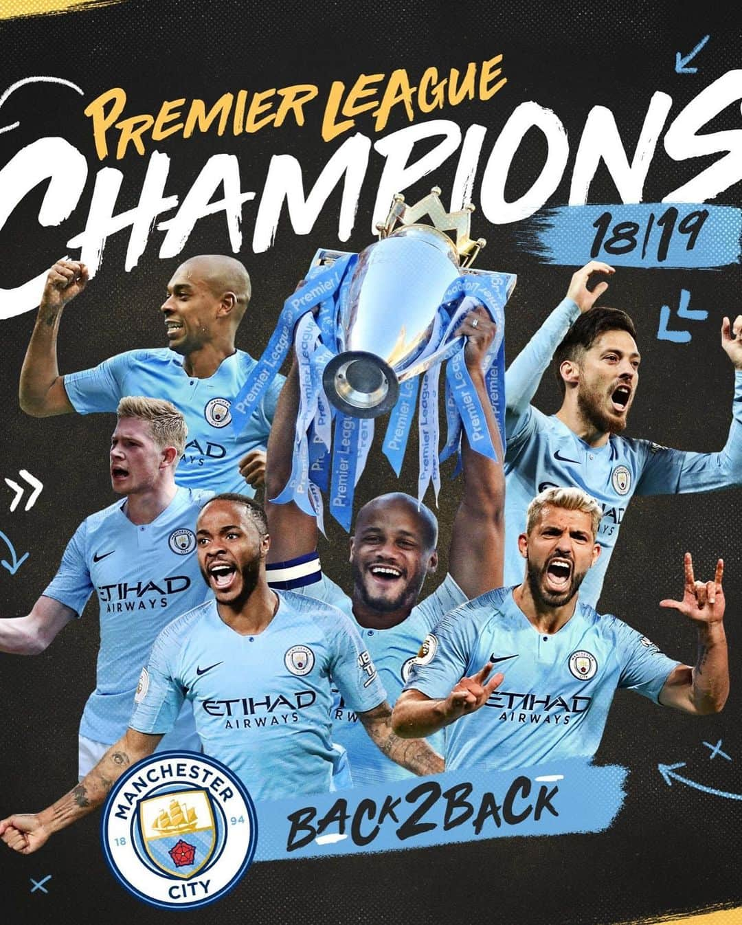 アルバロ・ネグレドさんのインスタグラム写真 - (アルバロ・ネグレドInstagram)「Congrats @mancity!!! Premier League is Skyblue... again! 💙 Let's go for the Treble!!‬」5月13日 18時49分 - alvaronegredo9