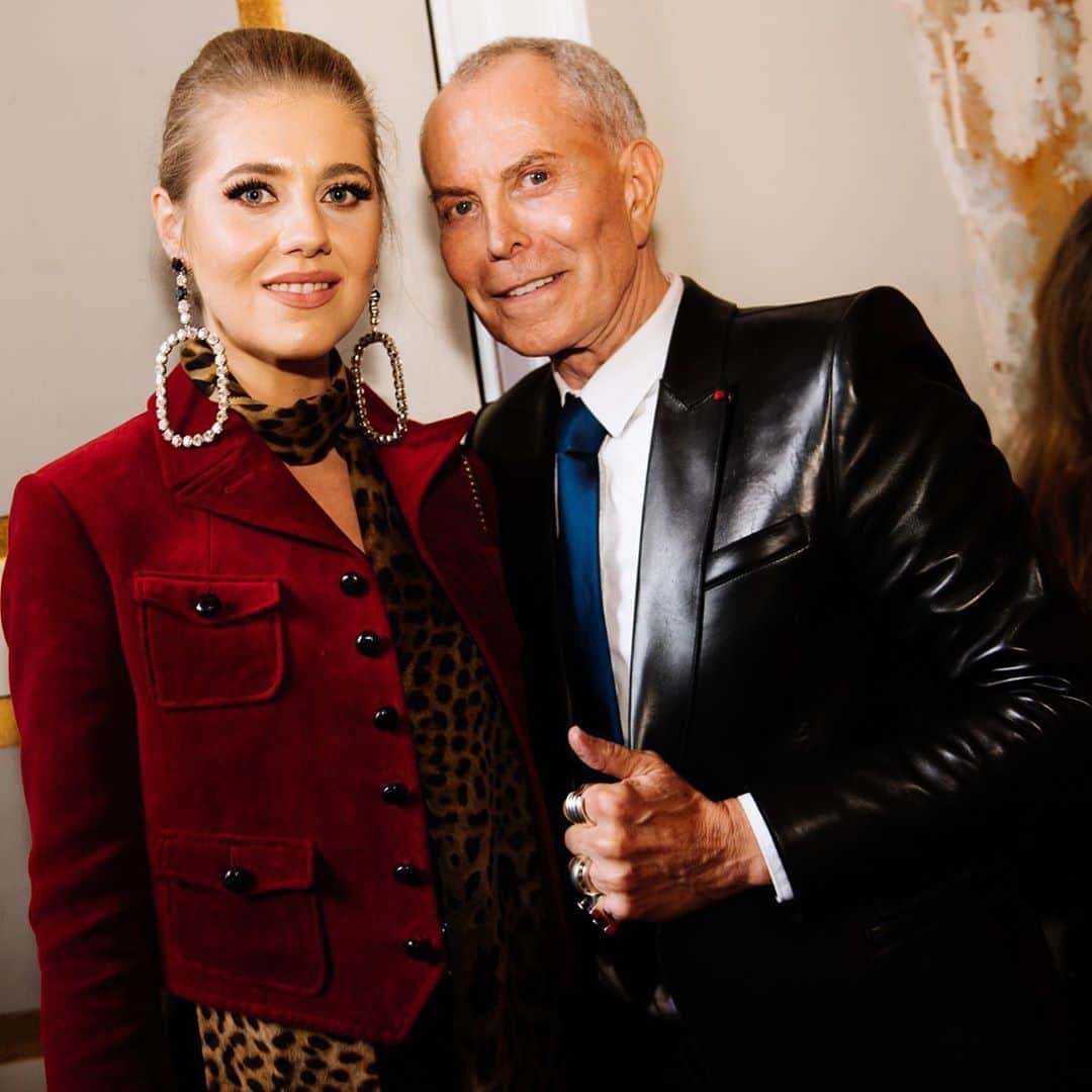 のインスタグラム：「Women In Motion | The beautiful @dorothy.constantin from @anastasiabeverlyhills and Jean-Claude jitrois at @fashionjointofficial event for the #jitrois x Alina-London design capsule collection | Empowering the woman vision also described by #thierryfremaux | #festivaldecannes #amfAR #hotelducapedenroc coming soon.  #coutureleather #anastasiabeverlyhills」