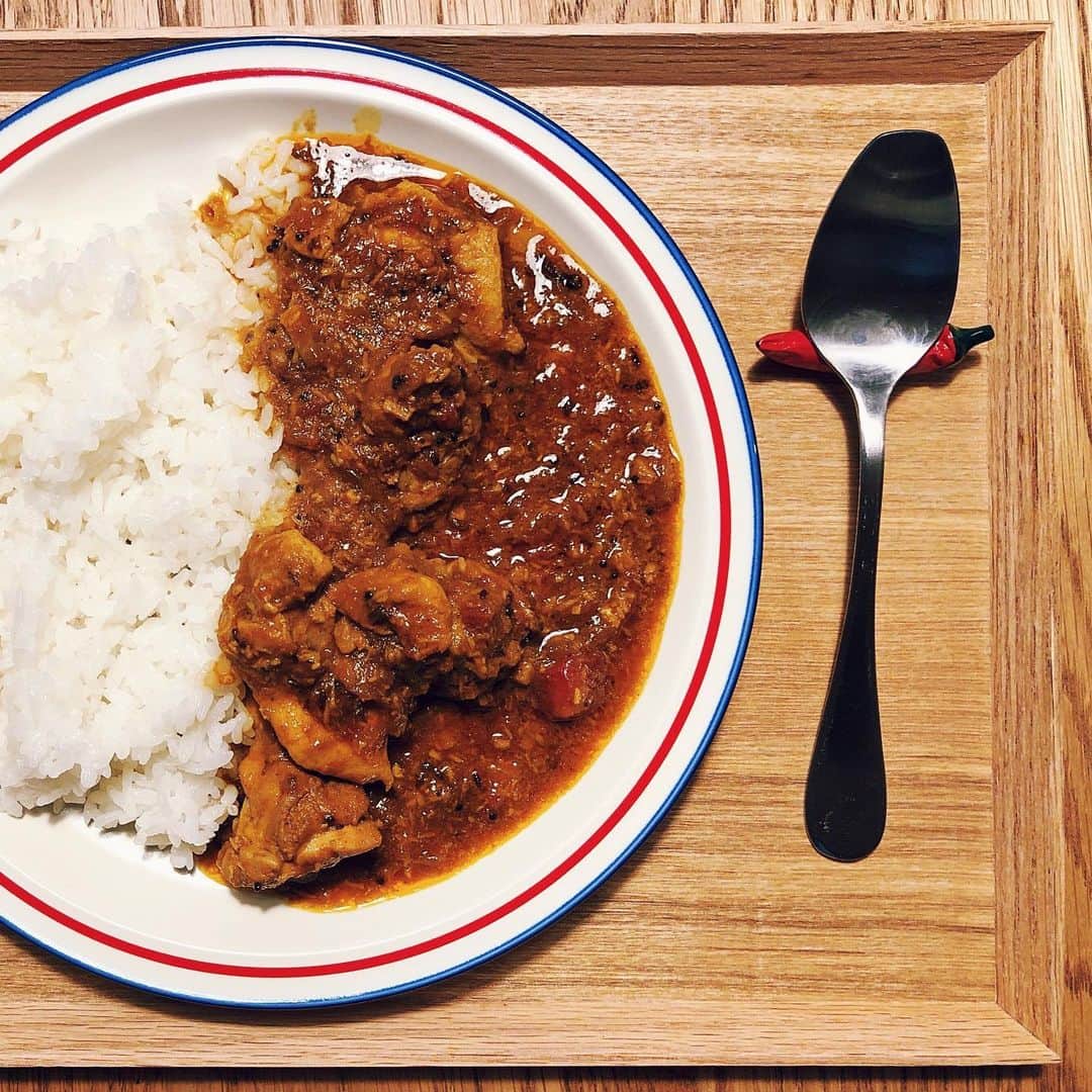 yuxuki wagaのインスタグラム：「チキンカレー。クローヴたっぷり。 #wagameshi #おうちごはん #家カレー #alternativecurrysession」