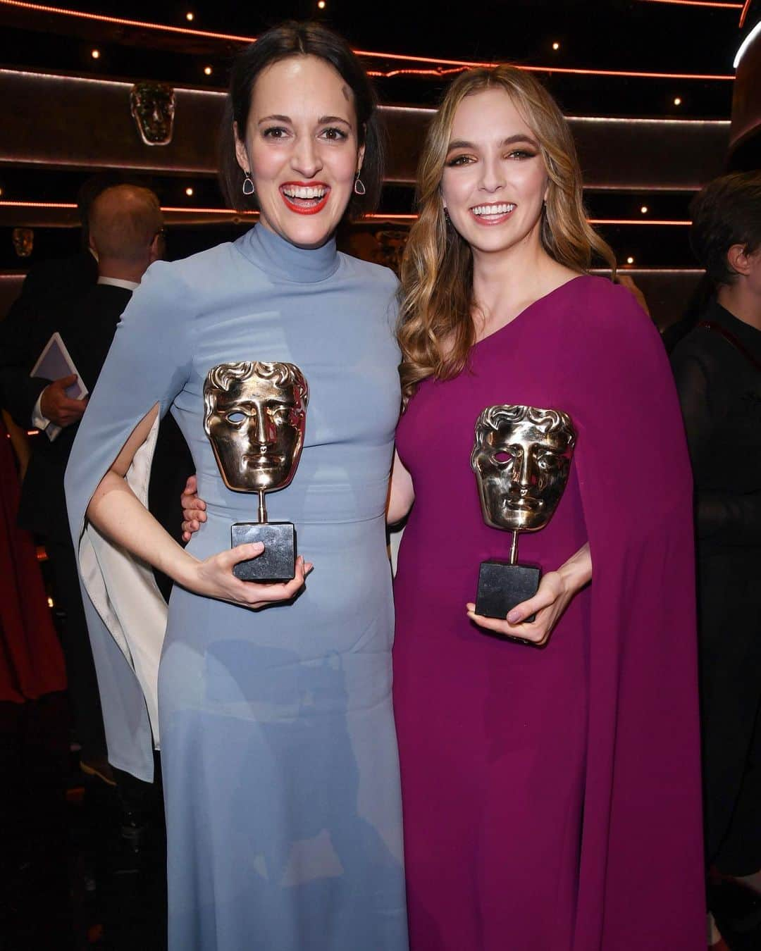 British Vogueさんのインスタグラム写真 - (British VogueInstagram)「At this year’s #BaftaTV awards, #JodieComer stole the show in a plum @StellaMcCartney dress, picking up the award for Leading Actress in #KillingEve. Show writer and #Fleabag creator #PhoebeWallerBridge won top prize of Best Drama for the cult TV show, returning to our screens later this year. Click the link in bio for more on their big win last night.」5月13日 20時17分 - britishvogue