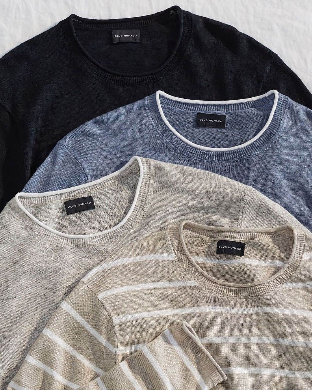 Club Monacoのインスタグラム：「Because it’s still sweater season. // Lighten or layer up in the 100% linen rollneck sweater.」