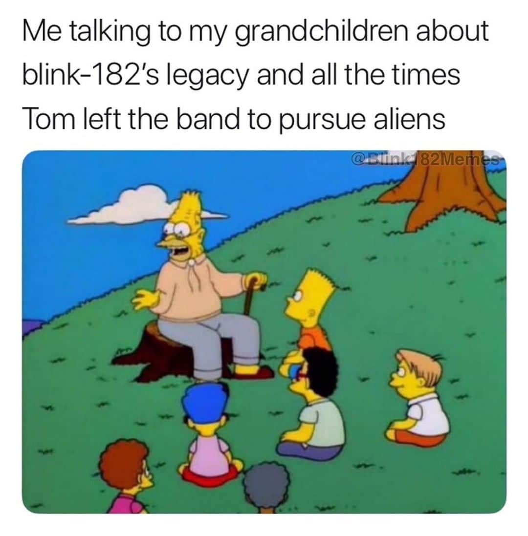Alternative Pressさんのインスタグラム写真 - (Alternative PressInstagram)「Watch out world, we're about to get real about 'Family Reunion' 😂⠀ 🔁: @blink182memes⠀ .⠀ .⠀ .⠀ #altpress #ap #alternativepress #iamap #blink182 #thesimpsons #blink182memes #musicmemes #musicmeme #meme #thesimpsonsmeme」5月28日 9時00分 - altpress