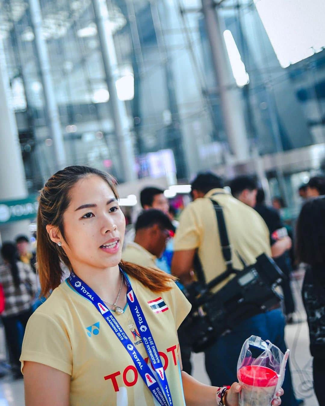 ラチャノック・インタノンのインスタグラム：「Sudirman Cup 2019 🥉」