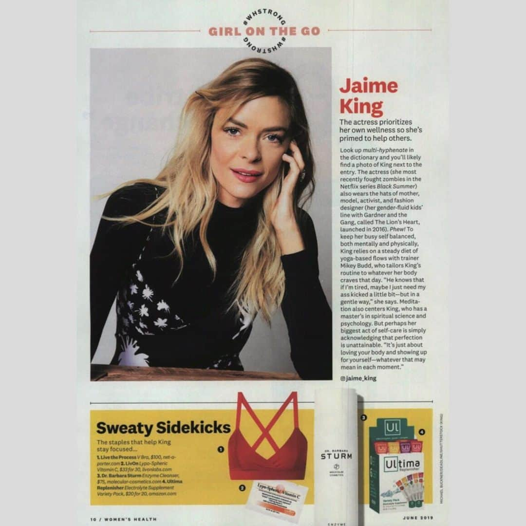 ジェイミー・キングさんのインスタグラム写真 - (ジェイミー・キングInstagram)「So honored to be featured in @womenshealthmag ✨ Thank you for all of the support 💥🌹 #whstrong #womenshealth #blacksummer」5月28日 9時54分 - jaime_king