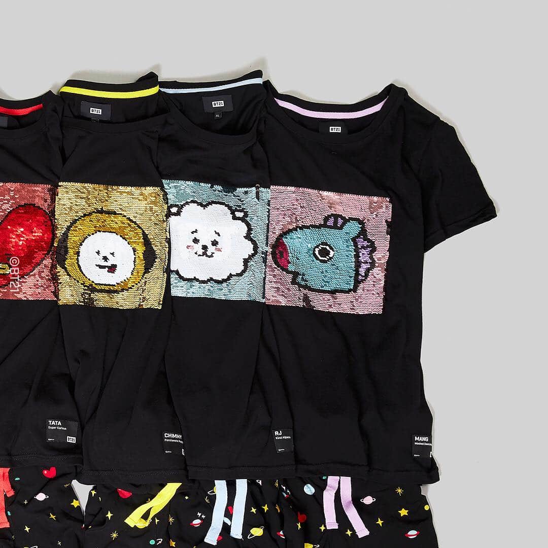 BT21 Stars of tomorrow, UNIVERSTAR!さんのインスタグラム写真 - (BT21 Stars of tomorrow, UNIVERSTAR!Instagram)「Put on BT21 sequin jammies and Sparkle the night away!  Coming soon on May 28th 6:00PM (PDT) LINE FRIENDS COLLECTION  Link in Bio 👉  #BT21 #Spangle #Pajamas #LINEFRIENDSCOLLECTION  #InternationalShipping」5月28日 10時05分 - bt21_official