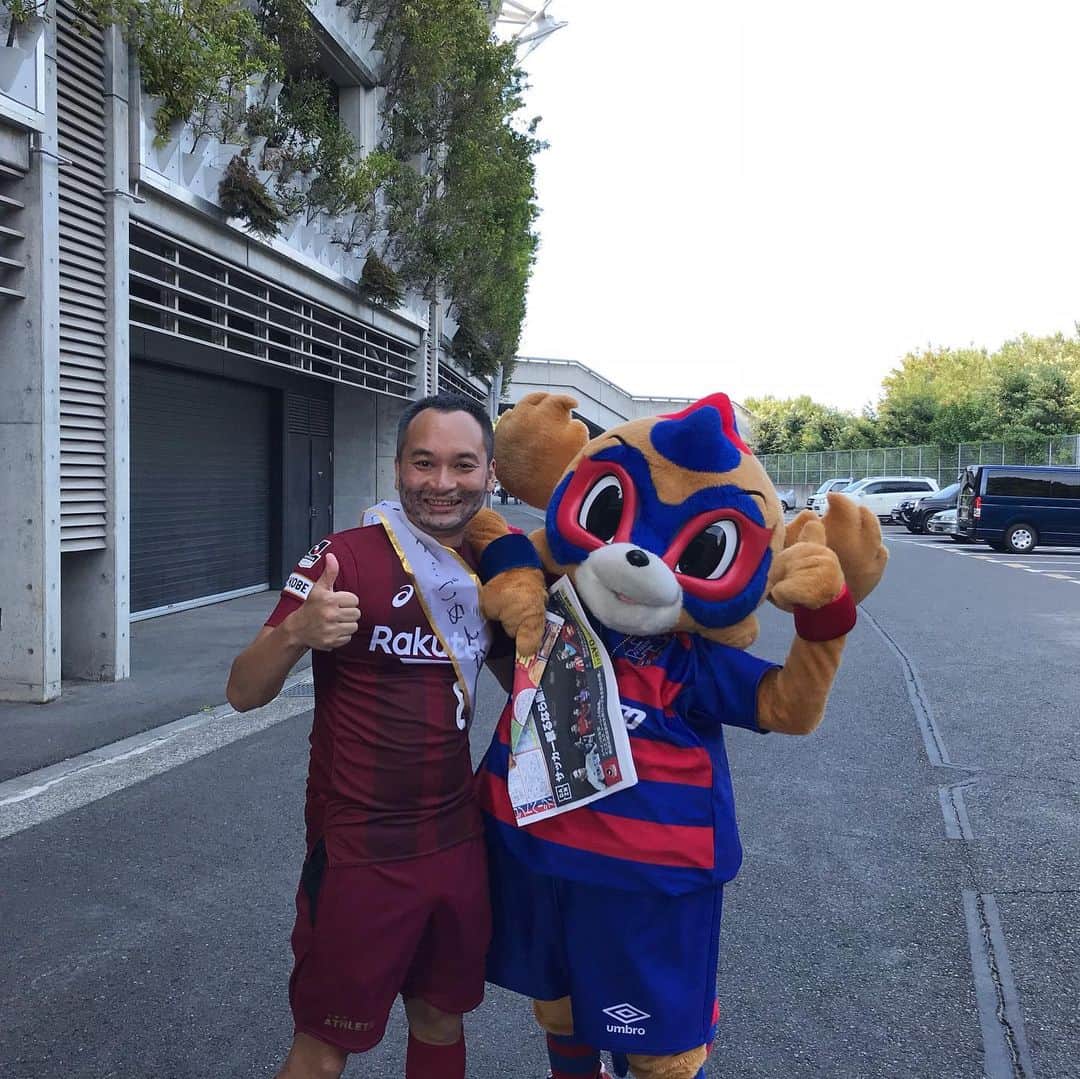アイアム野田のインスタグラム：「来月１５日はFC東京戦！ #今日は何の日 #ゴルフの日 #fc東京 #ドロンパ #イニエスタ #iniesta #visselkobe #アイアム野田」