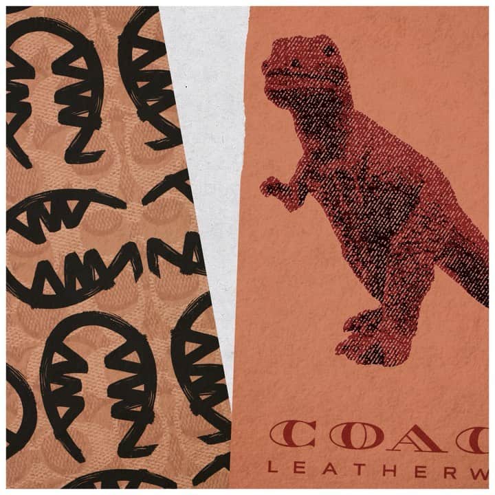 のインスタグラム：「Rexy—cultural omnivore. She's taking a bite out of fashion and art as part of our special collaboration with four China-based creatives. #CoachShanghai #RexyTheCoachDino #CoachNY」