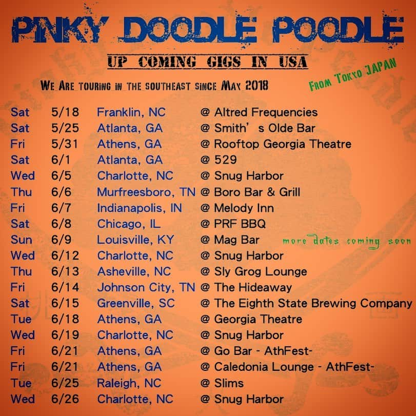 PINKY DOODLE POODLEさんのインスタグラム写真 - (PINKY DOODLE POODLEInstagram)「New dates were added to tour schedule! . . . #tourdates  #pinkydoodlepoodle  #pdp  #ustour2019  #highenergyrocknroll  #livemusic #rockmusic #rock #rockband  #japanese  #ustour #livetour  #tourlife #musicianlife #musician #gibsonguitars #gibsonbass #gibson #eb3 #lespaul #marshallamps #vintage #femalebassist #femalevocalist #アメリカ #海外旅行 #音楽」5月13日 23時46分 - pinkydoodlepoodle