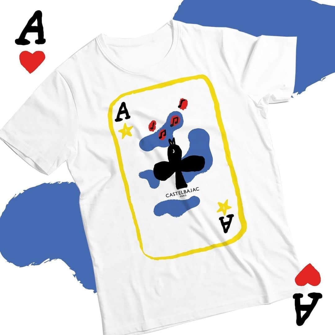 のインスタグラム：「Laissez vous prendre au jeu de notre nouvelle collection capsule "As de Coeur"! N'hésitez plus, RDV sur notre e-shop pour découvrir l'intégralité de cette collection qui promet des Cool'heures !  Let you get fall into the game of our new capsule collection "As de Coeur"! Don’t hesitate, RDV on our e-shop to discover the entire collection that promises Cool'hours!  #Castelbajac #HappyCulture」