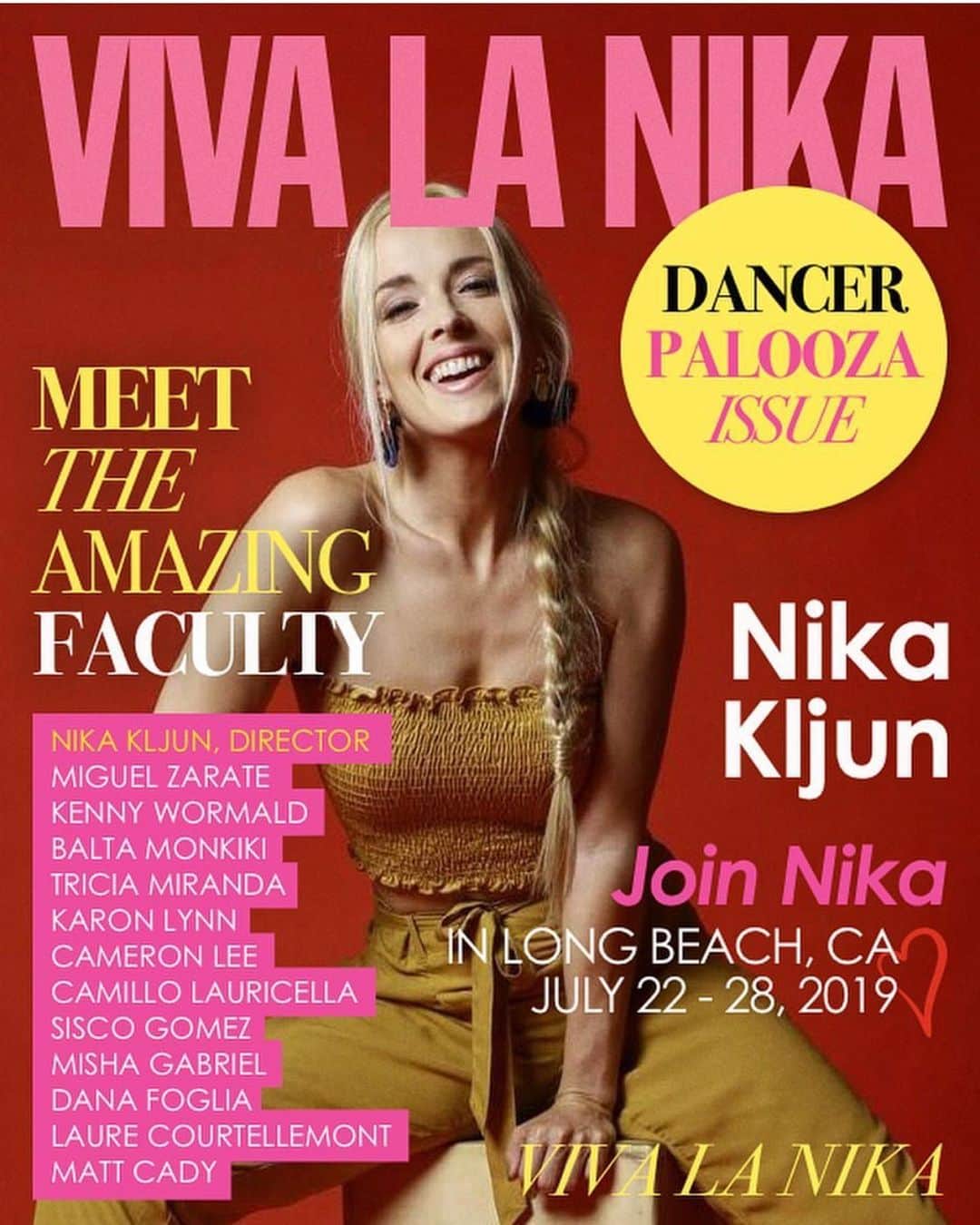 Nika Kljunのインスタグラム：「I’M IN AWE!!! 🤩👑🥳 (2 posts) The most fabulous faculty at my #VivaLaNika dance intensive this summer! REGISTER NOW at www.dancerpalooza.com! . I care STRONGLY about DANCER’S EDUCATION. I care who is teaching my students, making sure that they get the best ending results after a week of training privately with me and training with the top elite choreographers as well. . I’m honored to present you my team this year - SWIPE LEFT! (two posts) #honored . #danceintensive #teamvivalanika #dancerpalooza #longbeach #californialiving #danceeducation #danceweek #july2019 #nikakljun #jumpdance #breakthefloor」
