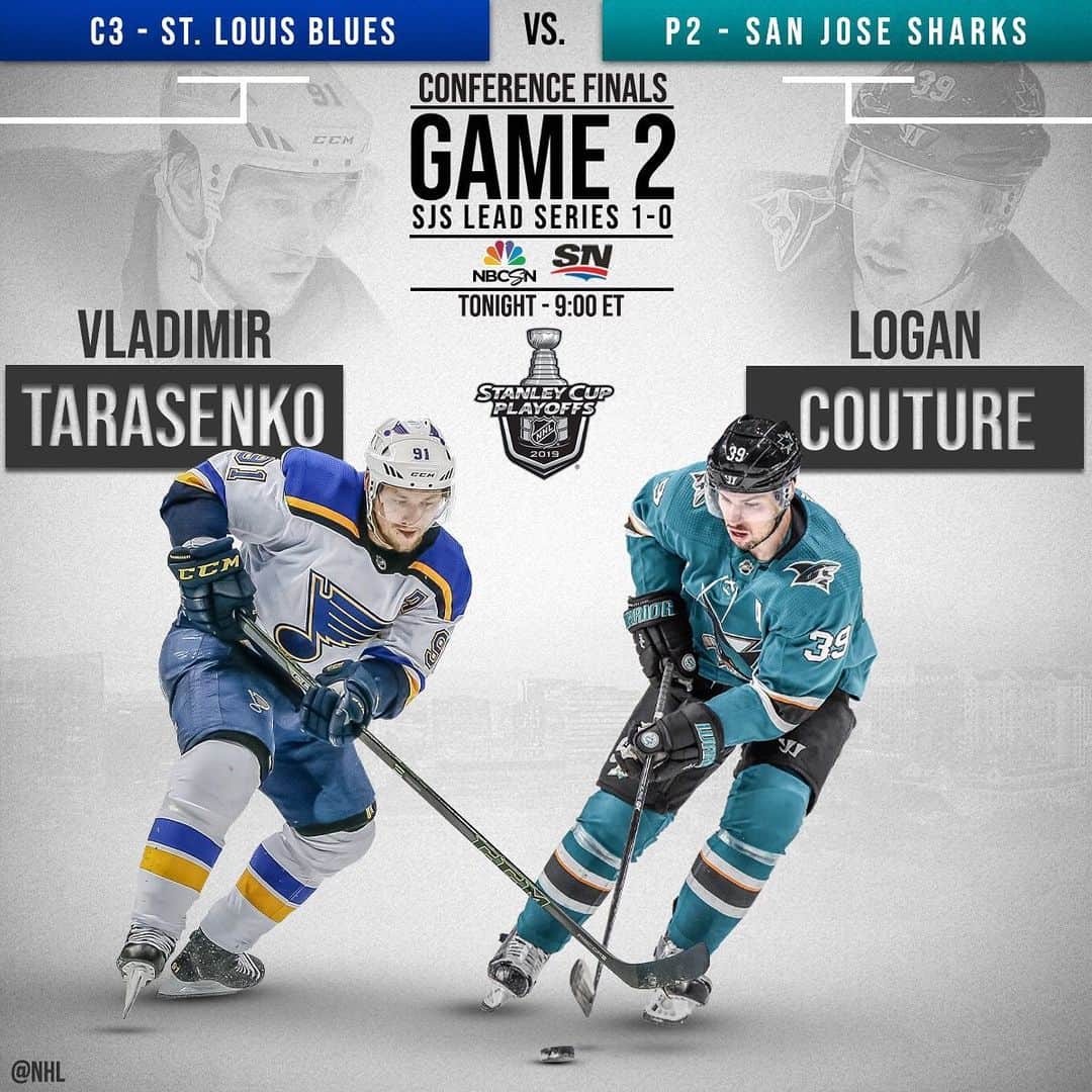 NHLさんのインスタグラム写真 - (NHLInstagram)「@loganc89 and the @sanjosesharks have been on 🔥 at the Shark Tank! Can the @stlouisblues slow them down tonight?  Game 2 at 9:00 ET on @nhlonnbcsports and @sportsnet. #StanleyCup」5月14日 3時33分 - nhl
