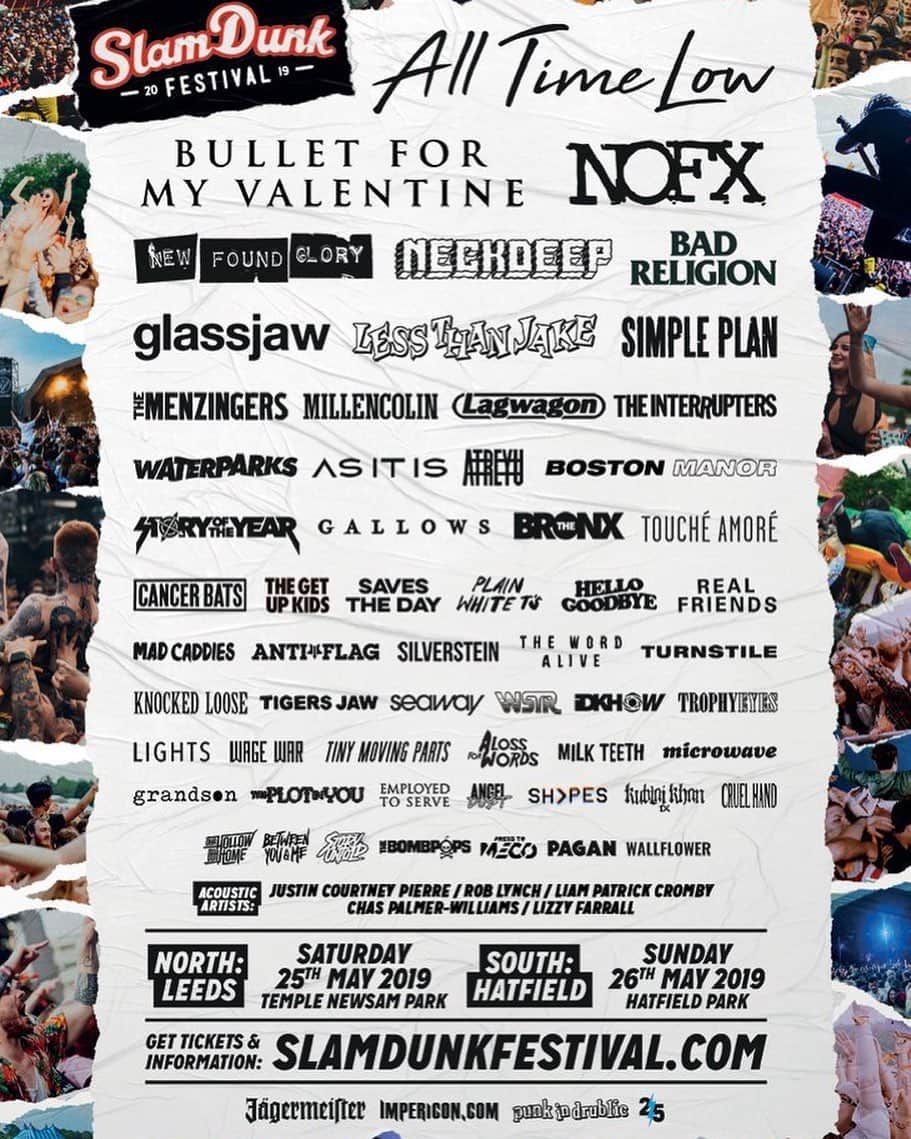 のインスタグラム：「Getting so amped to play @slamdunkmusic with such An amazing lineup and see all your beautiful faces #letsgo #punkrock #blessed #music #uk #bass」