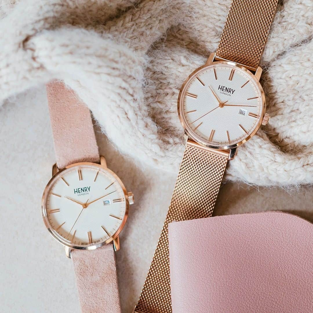 Henry London Official page of Britishさんのインスタグラム写真 - (Henry London Official page of BritishInstagram)「Cosy & rosy. Our Regency model is available in classic mesh and a carefully curated selection of suede strap colours.⠀⠀⠀⠀⠀⠀⠀⠀⠀ .⠀⠀⠀⠀⠀⠀⠀⠀⠀ .⠀⠀⠀⠀⠀⠀⠀⠀⠀ .⠀⠀⠀⠀⠀⠀⠀⠀⠀ #henrylondon #henrywatches #womenswatches #womensfashion #london #britishdesign #britishbrand #vintage #heritage #regency #suede #suedestrap #rosegold #feelingrosy #essentials #rosegoldaccessories #whitedial #musthave #meshstrap #treatyourself #millenialpink #nudepink #suede」5月14日 4時10分 - henrywatches