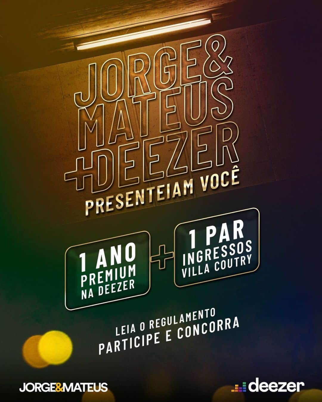 Jorge & Mateusさんのインスタグラム写真 - (Jorge & MateusInstagram)「Quer ganhar 1 par de ingressos para o nosso show no @villacountry (16.5) + 1 ano premium na @deezerbr? #JeMnaDeezer #JorgeeMateus . Mecânica: . Curta o post oficial (este) . Marque 1 amigo nos comentários (quantas vezes quiser, sem repetir) . Siga o nosso perfil e a @deezerbr . Sorteio será realizado dia 15/5 no stories . Passagem, hospedagem e traslado são por conta do ganhador . O código 1 ano Deezer só vale para o ganhador」5月14日 5時31分 - jorgeemateus