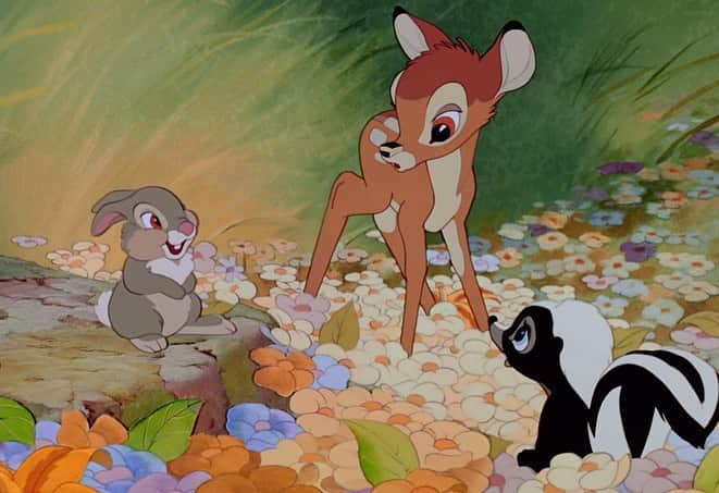 ウォルト・ディズニー・アニメーション・スタジオズさんのインスタグラム写真 - (ウォルト・ディズニー・アニメーション・スタジオズInstagram)「From story sketch to final scene: Bambi and Thumper meet Flower. 🎨: @DisneyARL」5月14日 6時06分 - disneyanimation