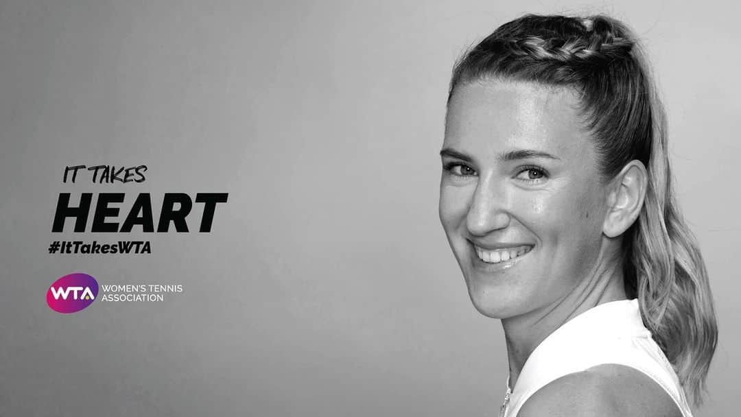 ビクトリア・アザレンカのインスタグラム：「It takes so much heart and passion @WTA #ItTakesWTA」