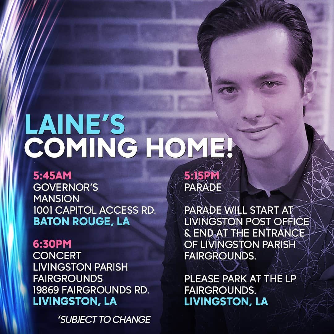 American Idolさんのインスタグラム写真 - (American IdolInstagram)「PARTY with a HARDY! 🎉  If you are in the Livingston area, join us TOMORROW May 14th for a day of festivities honoring Louisiana’s-own #AmericanIdol Top 3 Finalist, Laine Hardy!  All events open to the public.」5月14日 6時13分 - americanidol