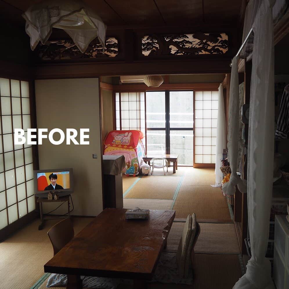 宇田見建設さんのインスタグラム写真 - (宇田見建設Instagram)「リノベーションの家 ・ リノベーションさせていただいたお家の撮影にお伺いしてきました。 ・ 先ずは2間続きの和室から家族憩いの場のリビングダイニングへとリノベーションしたお部屋です。 ・ 奥様がセレクトされた照明器具や家具がとても素敵でした♪ ・ 明日はキッチンを投稿予定です^ ^ #宇田見建設  #宇田見建設オリジナル  #リノベーション  #アンティーク  #ヴィンテージ  #リビング  #ダイニング」5月14日 17時04分 - utamikensetsu