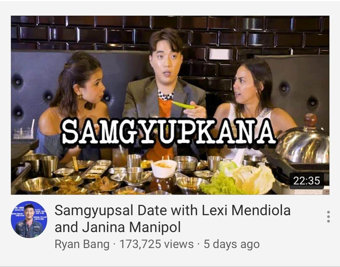 Ryan Bangさんのインスタグラム写真 - (Ryan BangInstagram)「#YouTube #Vlog #Samgyupsal #Samgyupkana #유튜브 #블로그 #삼겹살 #삼겹까나 #필리핀 #마닐라 Thank you for watching new episode ‘Samgyupsal Date with Lexi Mendiola and Janina Manipol’ Edited by @qnnabs Also don’t forget to subscribe my @youtube channel youtube.com/ryanbang」5月14日 17時08分 - ryanbang