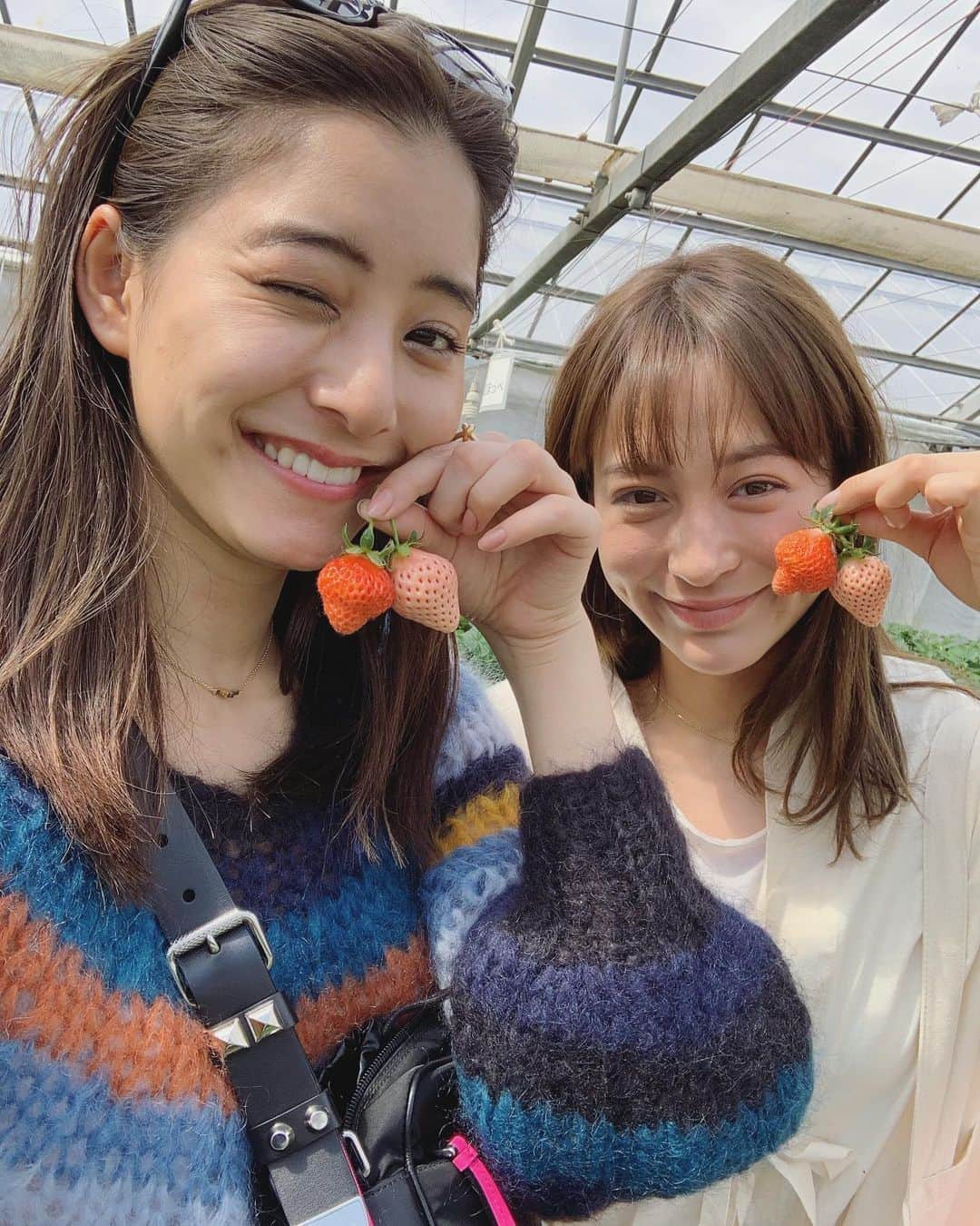 新木優子さんのインスタグラム写真 - (新木優子Instagram)「3月にもえちゃんといちご狩りをしたときの、、🤤❤️また食べたい、、、」5月14日 17時28分 - yuuuuukko_