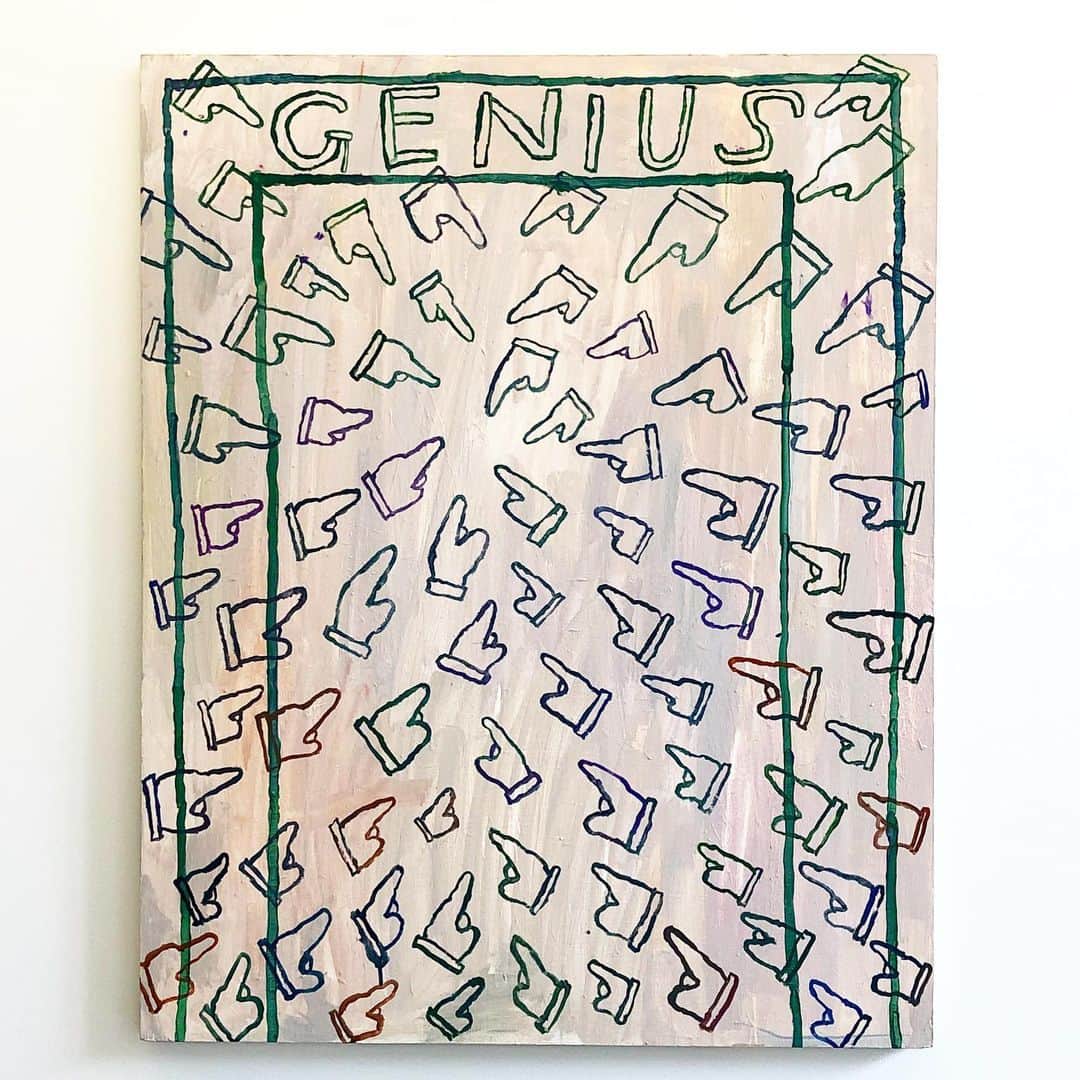 Mogu Takahashiのインスタグラム：「Genius  1000x800mm Gouache on wood / 2019 Available ﻿—————————————﻿﻿ ﻿﻿ Mogu Takahashi ﻿﻿ “ A Little Hat On You "﻿﻿ ﻿﻿ Exhibition: 8th May - 1st June﻿﻿ ﻿﻿ Lamination Drive ﻿﻿ Gallery hours: Wed - Fri 11-6 / Sat 12-5﻿﻿ 52 Budd St, Collingwood 3066﻿﻿ @lamingtondrive﻿﻿ ————————————————﻿﻿ * If you have any questions about this exhibition and artworks please contact to the gallery by Email. <info@lamingtondrive.com>﻿﻿ ————————————————﻿﻿ #lamingtondrive #melbourne #mogutakahashi #alittlehatonyou」