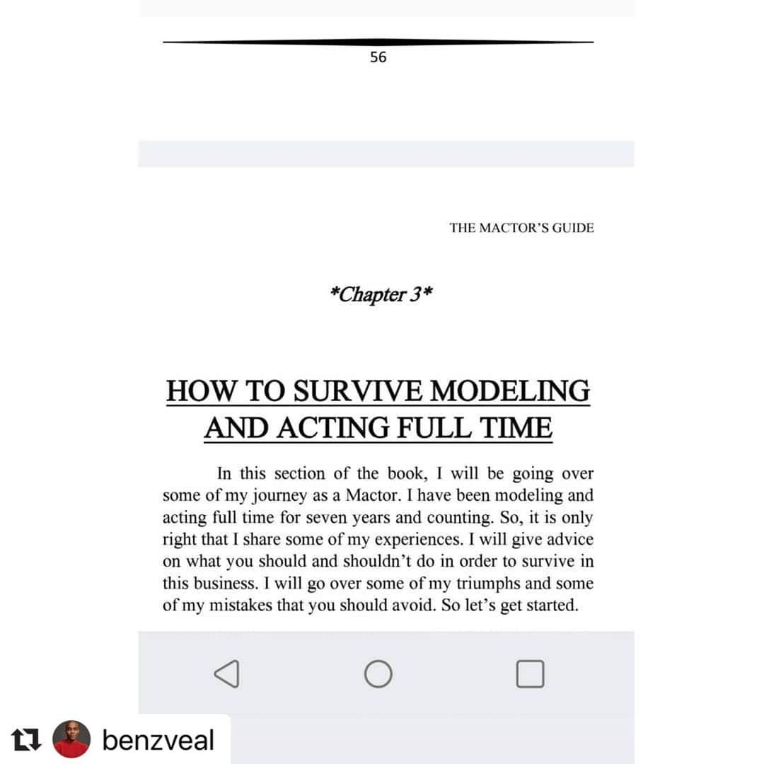 ダフニ・クラークさんのインスタグラム写真 - (ダフニ・クラークInstagram)「Neighbor Bae wrote a BOOK! #Repost @benzveal with @make_repost ・・・ I want to give you the tools to get you started in modeling and acting or take your career to the NEXT LEVEL!! in my NEW BOOK  #Repost @benzveal with @make_repost ・・・ It's OFFICIAL!! I've launched my NEW BOOK The Mactor's Guide " A How To Guide For Model/Actors" sold on Amazon and Barnes and Noble and other book retailers..」5月14日 16時24分 - daffmc29