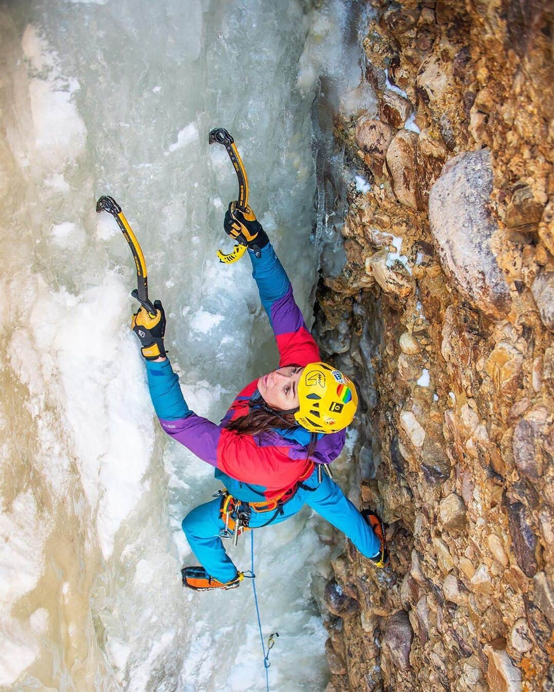 マウンテンハードウェアのインスタグラム：「For nearly two decades, Nikki Smith’s photography has appeared on magazine covers; in Climbing, Rock and Ice, and Alpinist; as well as in ads, catalogs and websites for many climbing companies. She’s written five guidebooks, established more than 150 roped first ascents on rock and ice throughout Utah, Idaho, and Wyoming, and traveled from Mongolia to Madagascar... But she hasn’t always been who other people thought she was. Read @pullphoto’s story, written by @joolyhart for @outsidemagazine, via the link in our bio. 📸: Jake Hirschi」