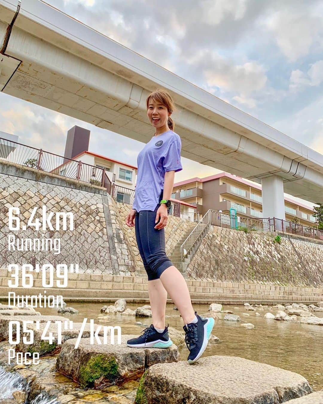 中橋舞さんのインスタグラム写真 - (中橋舞Instagram)「夕方ラン🏃‍♀️ ひたすら登り、ひたすら降りの住吉川 神戸はここをよく走ってます☺︎ カモとかいるよ🦆 . . 川の流れに涼しさ感じて❤️ 今日の神戸は涼しさありだけど 走ると汗ダーダー💦 . . 体重増えたかな？体が重い😭 体重が増えると顕著に走ると重いよね。 今週末はビーチランっていうのに出ます♪ ビーチを走るからなおのこと体重気をつけなきゃ！！ . . #まいrun #run #ランニング #puma #ignitetokyo #running #pumahybrid #pumarunning #神戸ラン #koberun #住吉川 #garmin #runlife #runstyle #workoutsnap #マラソン #marathon #ランニング女子」5月14日 19時34分 - mai_nakahashi