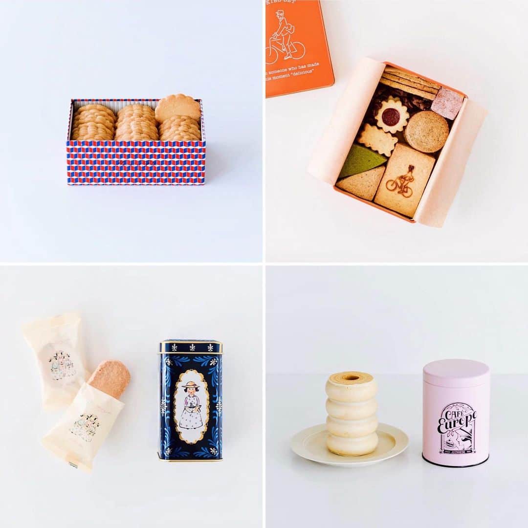 のインスタグラム：「#おもむろにおしらせ 🍩🍪🍘 . 北欧、暮らしの道具店 セレクト連載 『ときめく手みやげ』 第3回更新されました。 缶ってなんでこんなに惹かれるんでしょうかね。 https://hokuohkurashi.com/note/176747 . #わりと読んでいただけてるようで嬉しい #ときめく手みやげ #手土産 #プロフィールのイラストが新しく」