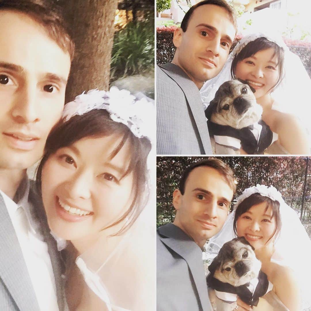 吉野紗香さんのインスタグラム写真 - (吉野紗香Instagram)「2012年、当時、結婚発表と大きな精神的体験から間もない気持ちを、皆さまにご共有させて頂きました。それから時はめぐり、たくさん心と向き合う旅、人としても多くの成長の場や経験を頂き、家族とより自然な暮らしを中心にしながら、どう皆さまにもっとパーソナルな内容を公開していけるのか考えていました。＊ ＊ そうして月日は流れ、心新たなスタートを切る思いから本日、5月14日、新元号令和初の私の誕生日に、夫であるジョンアキラ(John Akira )さんを、皆さまにご紹介させて頂ければと思いました。＊ ＊ これからは、プライバシーを考慮しつつも、家族のライフスタイルや思い、結婚生活やインターナショナル夫婦としての体験、最愛のマフィン(パグ)と動物愛護や社会奉仕活動、私と夫のアーティストとしての活動なども皆様にご共有させて頂けましたら、大変光栄です。＊ ＊ 初めましてとして、結婚式の写真をご紹介させて貰えたら嬉しいです。これからは家族共々見守って頂けたら、心より幸いです。＊ ＊ これからも、改めどうぞよろしくお願い申し上げます。＊ ＊ 夫のインスタグラム@john.akira.official＊ ＊ アメブロ記事「彼と私について。」https://www.google.co.jp/amp/s/gamp.ameblo.jp/sayakayoshino/entry-11156639794.html＊ ＊ #昭和 #昭和生まれ #平成 #平成育ち #令和 #令和元年 #新元号 #おめでとうございます #令和元年初投稿 #初投稿 #夫 #日本生まれ #日本育ち #アメリカ人 #夫婦 #家族 #結婚式 #ウェディングドレス #写真 #目隠し #無し #めでたい写真 #めでたい年 #2019 #前に進む #願い込めて #誕生日 #happybirthday #スタート」5月14日 21時52分 - sayakayoshino_official