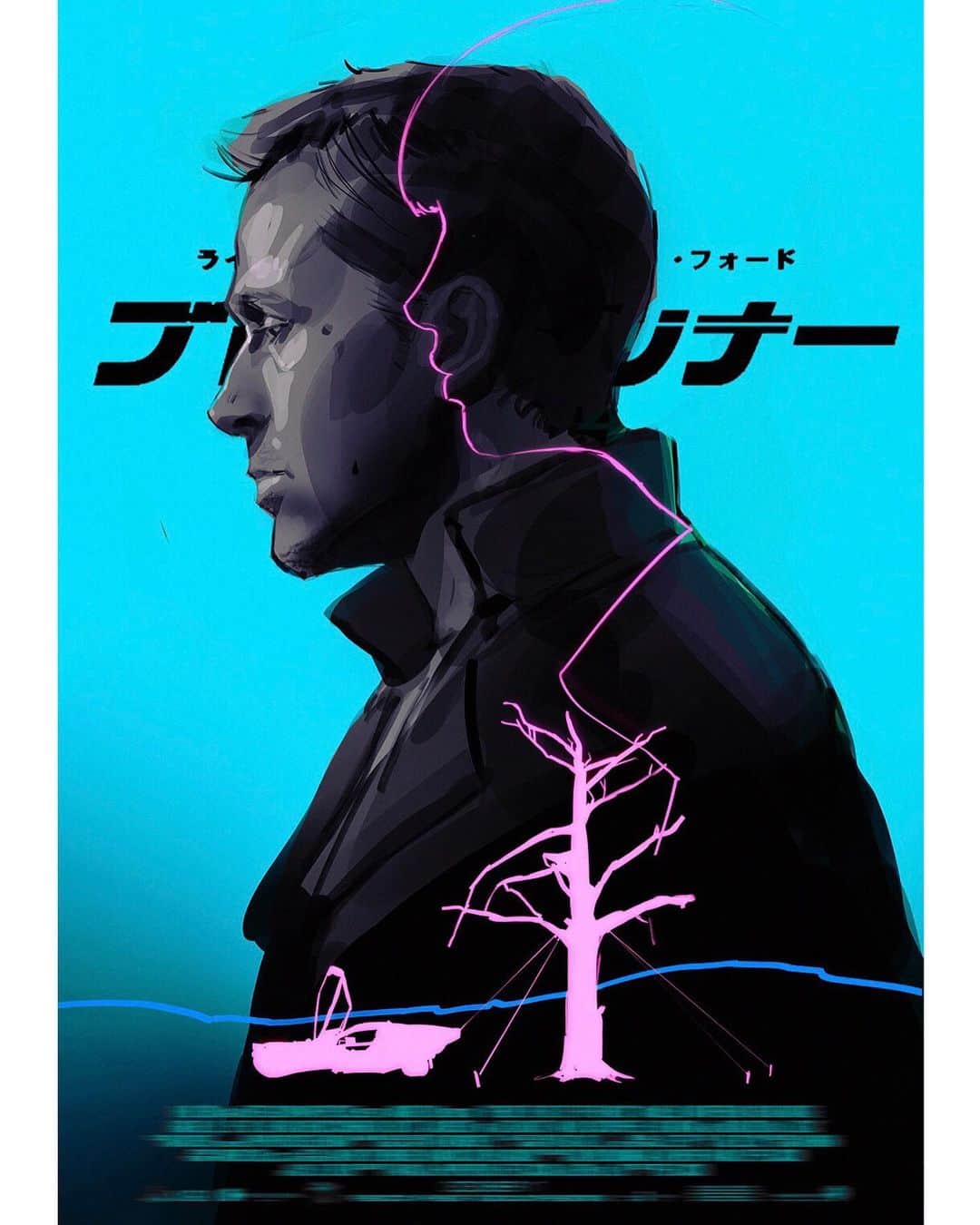イリヤ・クブシノブ さんのインスタグラム写真 - (イリヤ・クブシノブ Instagram)「‪Blade Runner 2049 Poster Visual Rough!」5月14日 22時10分 - kuvshinov_ilya