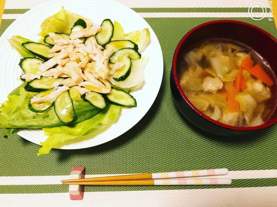 ヒラヤマンのインスタグラム：「今日の夜ご飯 #糖質制限 #夜だけ」