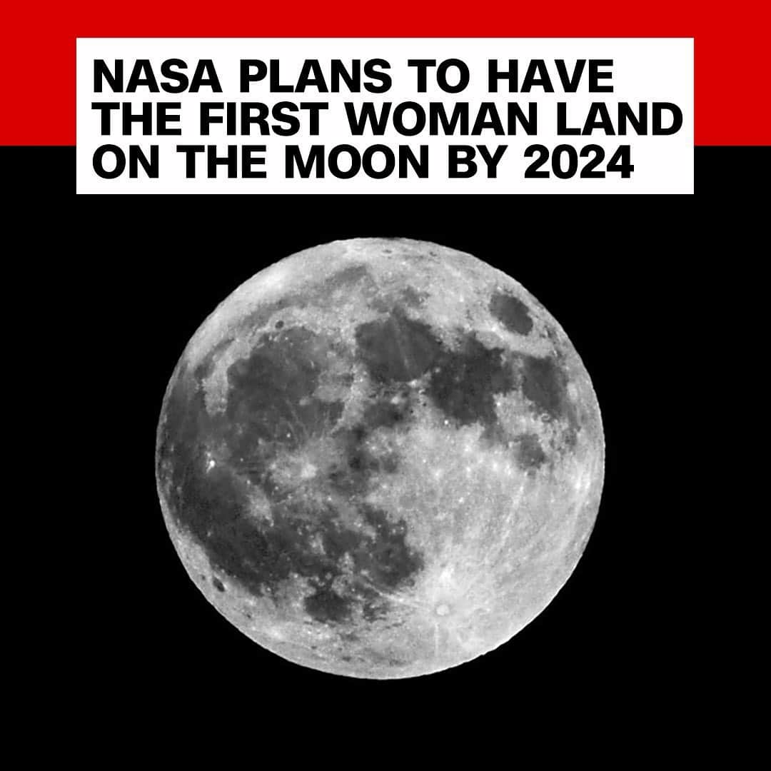 CNNさんのインスタグラム写真 - (CNNInstagram)「NASA plans to send the first woman and next man to the moon in a new mission called Artemis, named after the Greek goddess of the moon and twin sister of Apollo. The Apollo 11 mission succeeded in landing the first humans on the moon on July 20, 1969. Only 12 humans have ever walked on the moon and they were all male and all American, NASA says. President Trump announced Monday that he is adding $1.6 billion to NASA's budget "so that we can return to Space in a BIG WAY!" He challenged the agency to land at the south pole of the moon by 2024. (📸: Twitter/Dennis Doucet)」5月14日 23時54分 - cnn