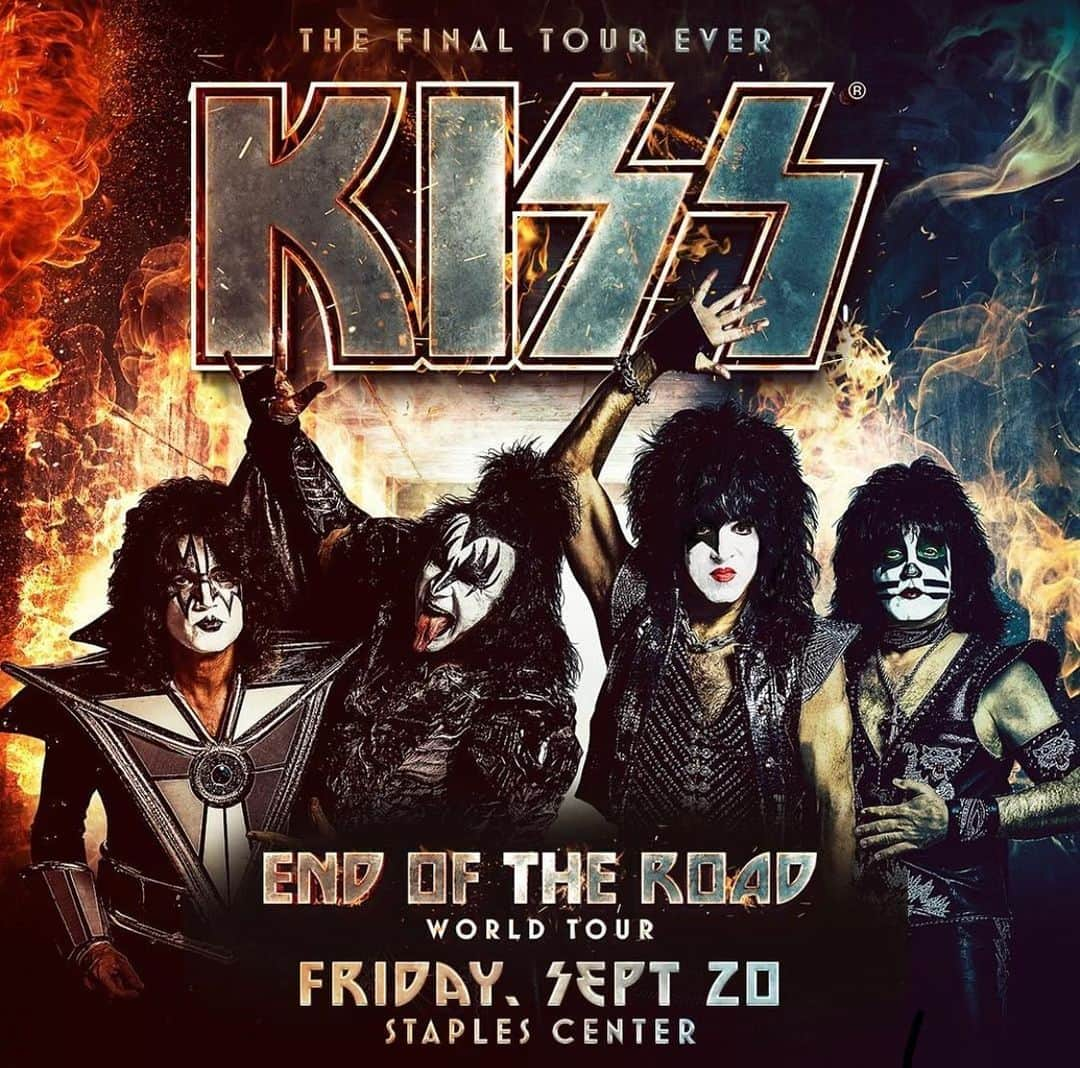 KISSさんのインスタグラム写真 - (KISSInstagram)「The #KISSArmy pre-sale for @staplescenterla begins today at 10am PT! Head over to kissonline.com to get tickets & VIP packages. #EndOfTheRoad」5月15日 0時21分 - kissonline