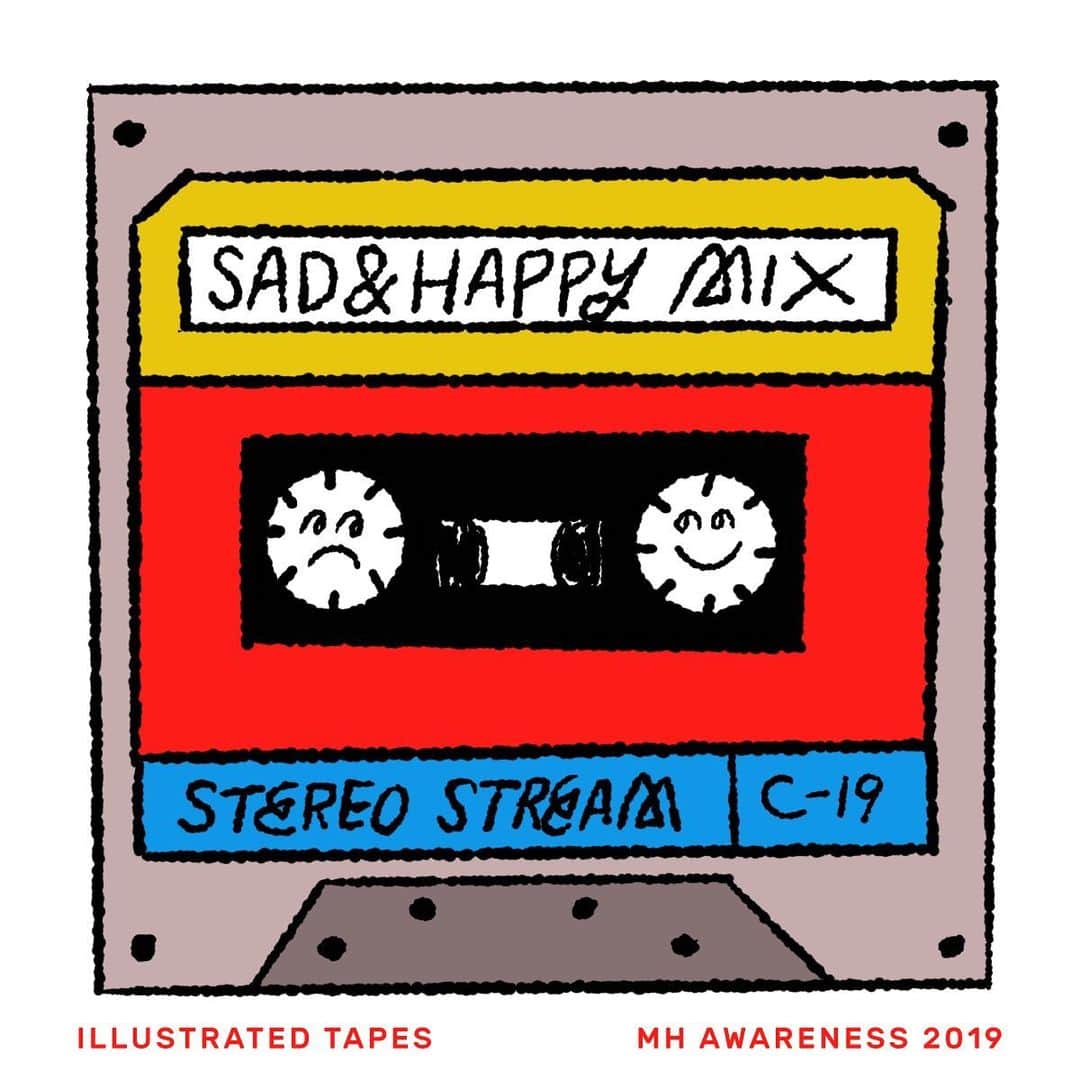 Jason G. Sturgillさんのインスタグラム写真 - (Jason G. SturgillInstagram)「Regram from @illustratedtapes. Visit the link in their profile to read the interview with me about mental health.  Illustrated Tapes ✕ Mental Health Awareness Week 2019 • Curated by @jgspdx • Portland, Oregon illustrator and designer Jason Sturgill curates our Mental Health Awareness Week mixtape, selecting tracks he associates with specific moments in time, intertwined with his own journey and personal experiences with mental health. We were lucky enough to have a chit chat with Jason about it all, which you can catch over on the website as well as checking out his tape. • There is zero shame in struggling with a mental health. If you or someone you know is working through a condition or a period of poor mental health, please check out @mindcharity to learn more, get advice and find out how to seek the right help. @samaritanscharity operate a free 24h hour helpline which you can ring to talk about anything you are going through: ☎ 116 123. If you’d like to support these charities please consider heading over to their donations pages, which can be found in our bio link. • Sequenced playlist, made for listening front → back. Link to listen in bio ☝🏽 • Feat: @gusdapperton @jacklarsen__ @zackvillere @aldousharding @brckhmptn @tessaviolet @clairo @builttospill @hobojohnson @bobbyraps @cayucas @sebadohofficial @pedrothelion @dr_stink @kournikovax @blackmarblenyc @troyesivan @frankiecombos @unknownmortalorchestra @dominicfike #Aden, #Morissey, #KanyeWest, #Nirvana #TheLucksmiths #ElliottSmith, Martin L. Gore, The Softies, and Papas Fritas. __________ #illustration #art #drawing #illustrator #albumart #coverart #design #graphicdesign #playlist #mixtape #music #mentalhealthawarenessweek #mentalheathawareness #MHAW19 #mhaw #mentalhealthmatters #selflove #endthestigma #mentalwellbeing #selfcare #hereforyou #portland #oregon」5月15日 0時37分 - jgspdx