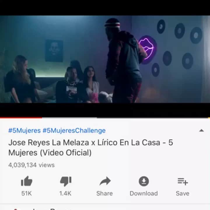 ホセ・レイエスのインスタグラム：「4🍈Melones en YouTube 🙌🔥🔥🔥 #5mujeres Rompiendo vamos por más @liricoenlacasa」