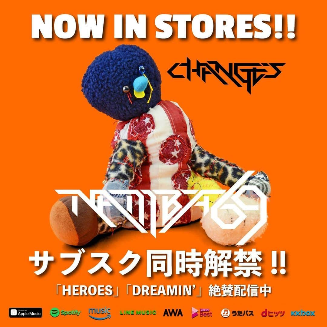 難波章浩さんのインスタグラム写真 - (難波章浩Instagram)「本日発売！！！！ NAMBA69『CHANGES』 サブスク同時解禁しました！！！ 絶対聴いてほしい☆  HPでも聴けるよ♪ namba69.com  #NAMBA69 #CHANGES #POPSPEEDRECORDS #感想聞かせて^ ^」5月15日 11時41分 - akihironamba