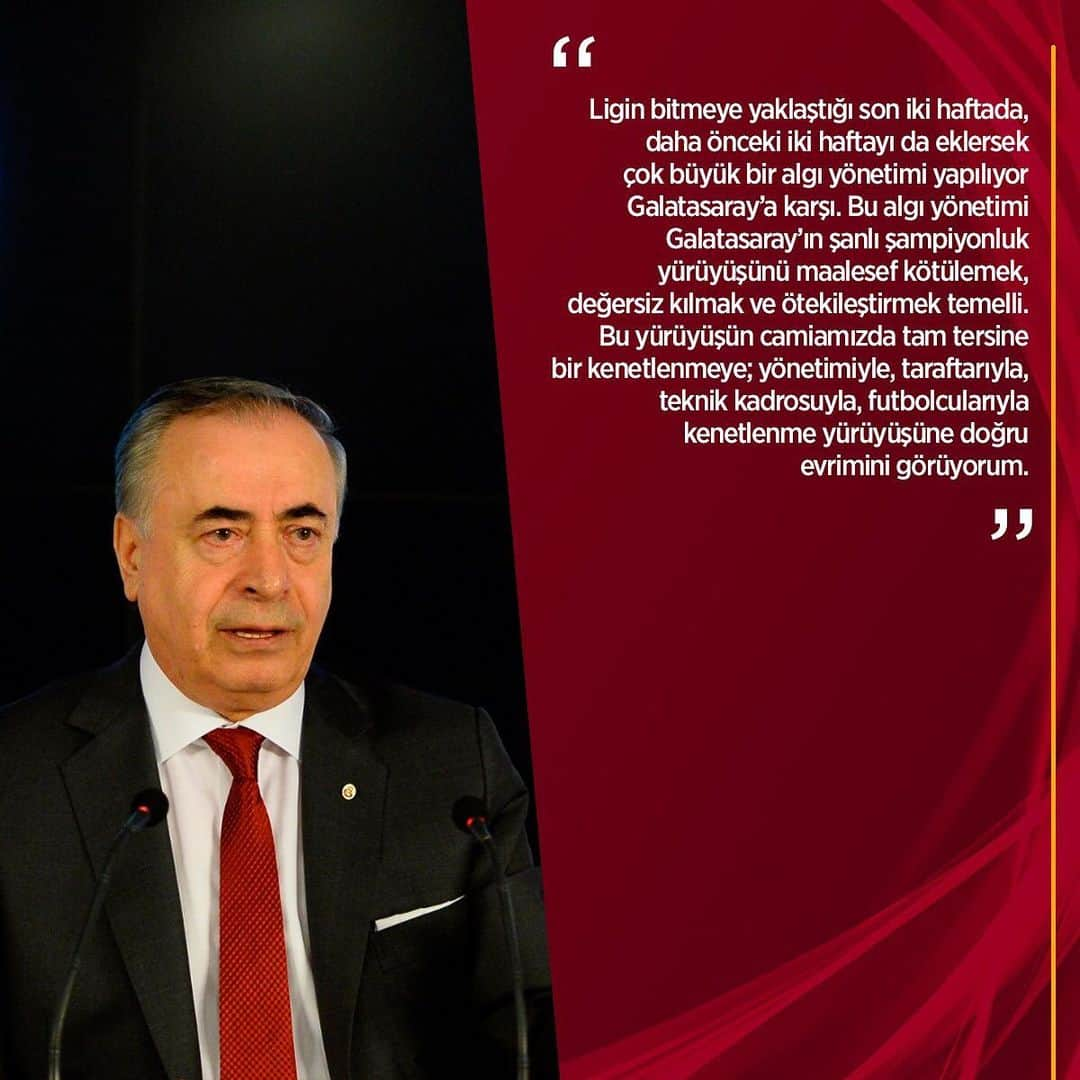 ガラタサライSKさんのインスタグラム写真 - (ガラタサライSKInstagram)「Başkanımız Mustafa Cengiz, Ali Sami Yen Spor Kompleksi Türk Telekom Stadyumu’nda gündeme dair basın açıklamasında bulundu.  Detaylar 👉 galatasaray.org」5月15日 3時50分 - galatasaray