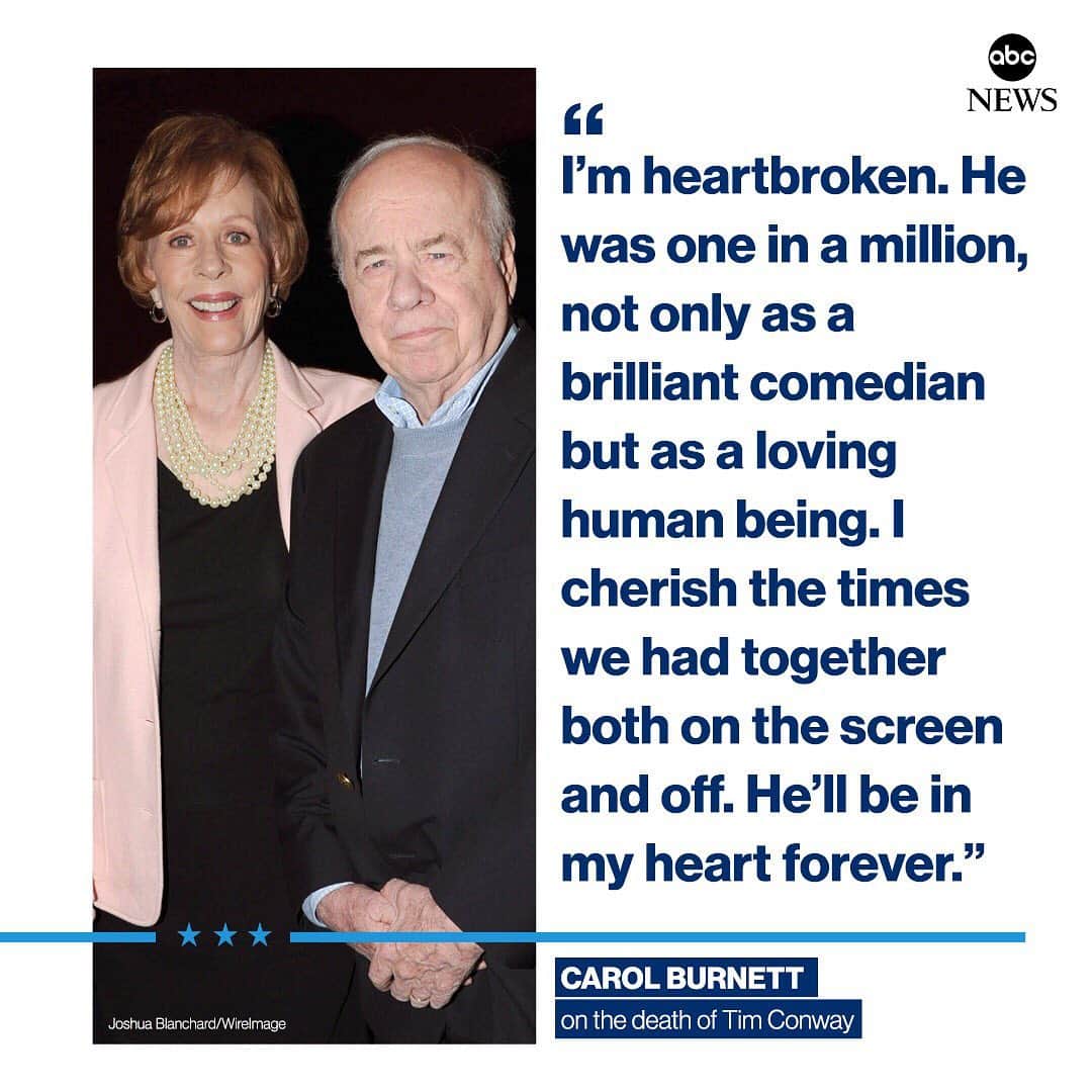 ABC Newsさんのインスタグラム写真 - (ABC NewsInstagram)「“I’m heartbroken.” Carol Burnett issues statement on the death of former television co-star Tim Conway at the age of 85.  #timconway #carolburnett #hollywood #legend」5月15日 8時19分 - abcnews