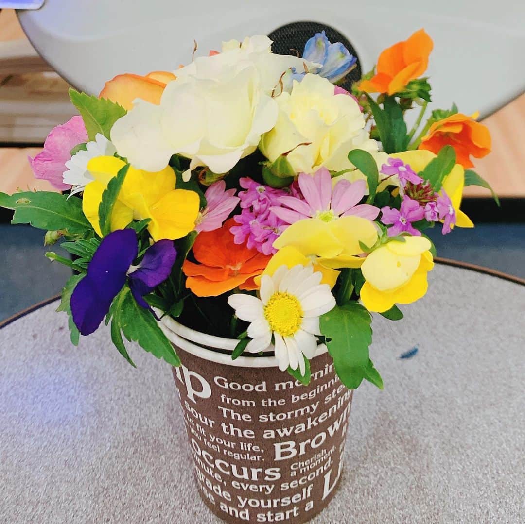 安藤瞳さんのインスタグラム写真 - (安藤瞳Instagram)「お花💐をプレゼントしていただきました🤗全部お庭で咲いたお花なんですって🌸素敵過ぎるー✨ ノナカさんありがとうございます✨ 皆んな温かいセンター☺️ #東名ボール #ありがとうございます」5月15日 8時32分 - hitomiandoh