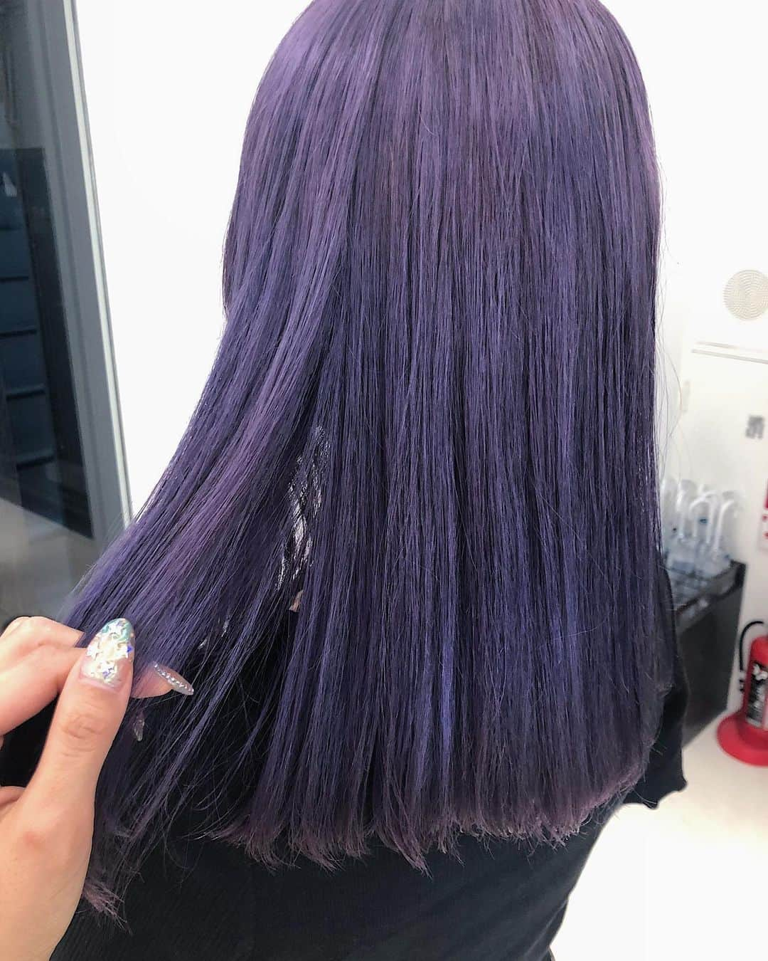 NASUさんのインスタグラム写真 - (NASUInstagram)「purple💟🖤 virgin hair→2times bleach→hot purple💜 #nasupcolor」5月15日 10時56分 - nasup