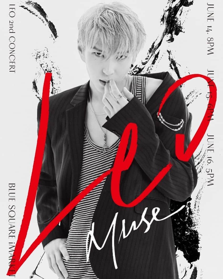 レオさんのインスタグラム写真 - (レオInstagram)「LEO 2nd solo concert ‘MUSE’  June14. pm8  June15. pm6 June16. pm5  Blue Square imarket hall ⭐️」5月15日 12時54分 - leo_jungtw