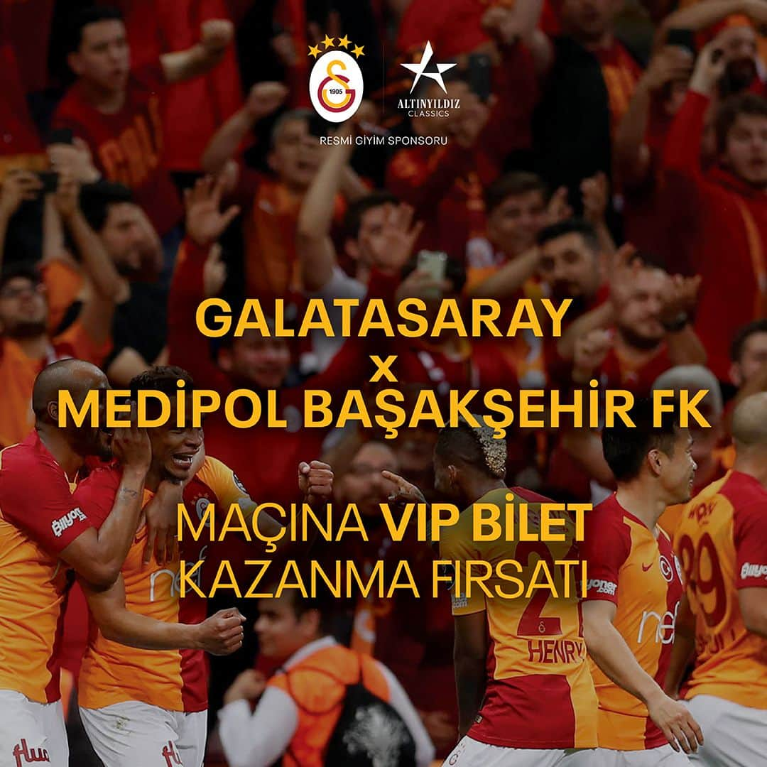 ガラタサライSKさんのインスタグラム写真 - (ガラタサライSKInstagram)「#Galatasaray - M. Başakşehir maçını VIP’den izleyecek 2 şanslı çiftten biri olmak ister misin? Yarışmaya katılmak için yapman gereken; @altinyildizclassics sayfasını takip edip, sayfadaki gönderinin altına bir arkadaşını etiketlemek ve #yildizgibigiyin yazmak. Kazananlar Cumartesi günü saat 19.00’da @altinyildizclassics Instagram hikayesinden duyurulacak. #altinyildizclassics #yildizgibigiyin」5月15日 16時53分 - galatasaray