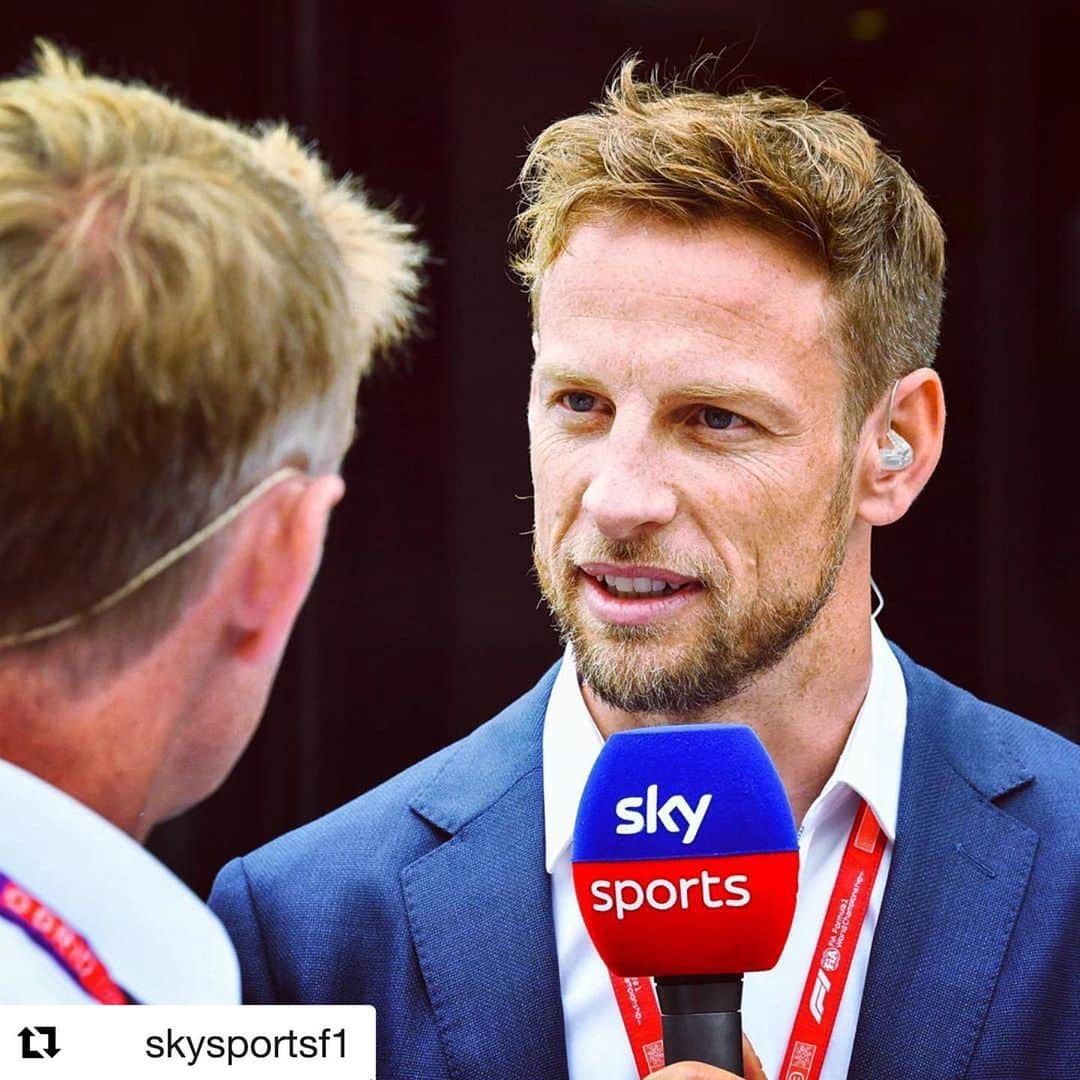 ジェンソン・バトンさんのインスタグラム写真 - (ジェンソン・バトンInstagram)「Really enjoyed being back in the F1 paddock for the Spanish GP as part of the @skysportsf1 team 👍🏽. @simon.lazenby that’s some serious eye contact we’ve got going on!! #Repost @skysportsf1 with @get_repost ・・・ Great having @jensonbutton_22 with us this past weekend at the Spanish GP 👍 #skyf1  #everyracelive  #jensonbutton  #spanishgp  #f1」5月15日 17時21分 - jensonbutton