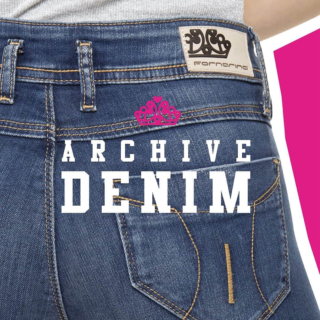 のインスタグラム：「Our Archive Denim collection is now available on our store, shop the jeans that made the history of Fornarina! #fornarina #90svibes #stayup #denim #archive」